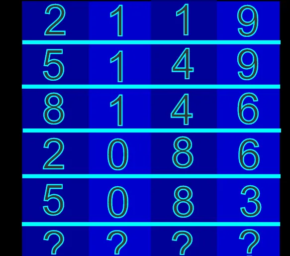 The Four (4) Digits - Kids Riddle Logic Puzzle