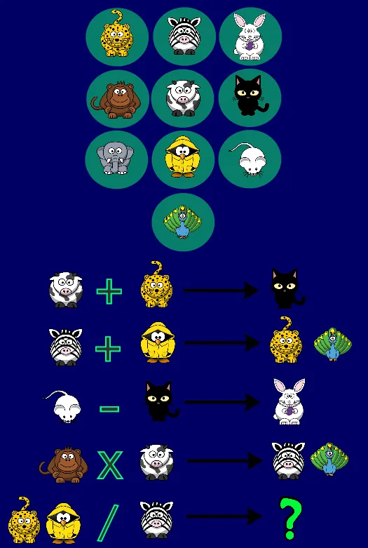 Number Animals - Kids Riddle Logic Puzzle