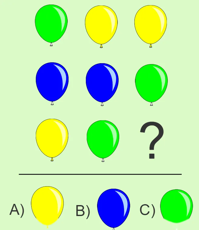 riddle with balloons - Kids Riddle Logic Puzzle
