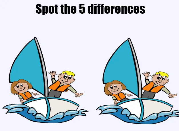 five differences - Kids Riddle Logic Puzzle