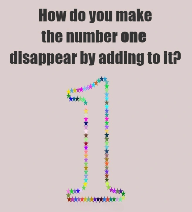 How do you make the number one disappear