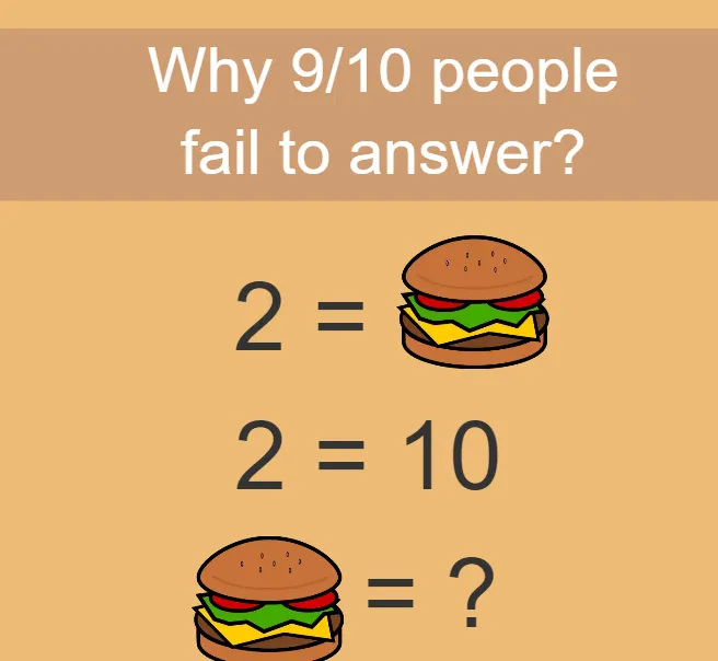 9 out of 10 people fail to answer correctly