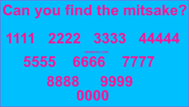 Find The Mistake Brain Teaser