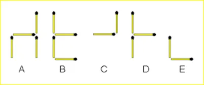 Hard Odd One Out Matchstick Puzzle