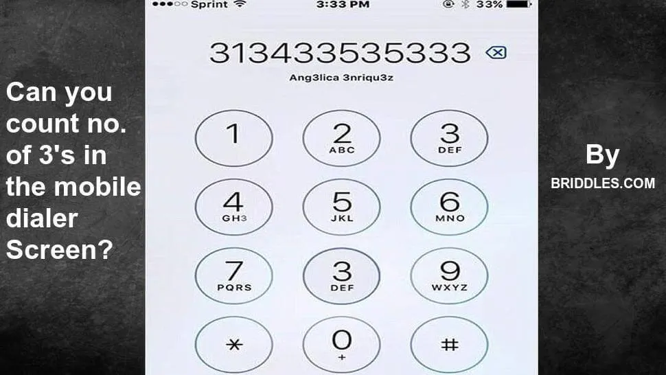 How Many 3'S Eye Test Riddle