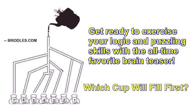 Most Popular - Which Cup Will Fill First Brain Teaser