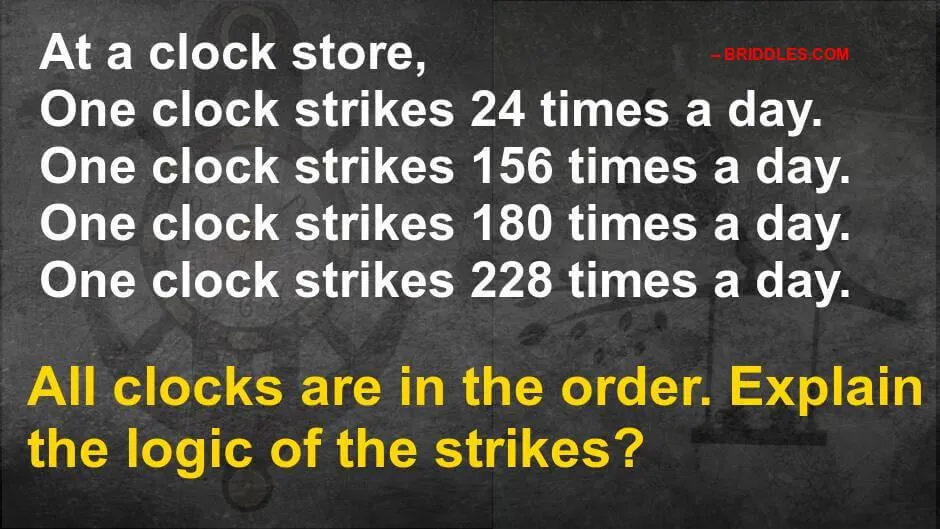 The Clock Shop Riddle