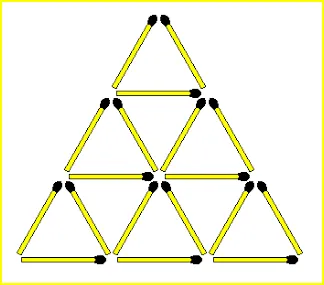 Three Triangles Matchsticks Riddle