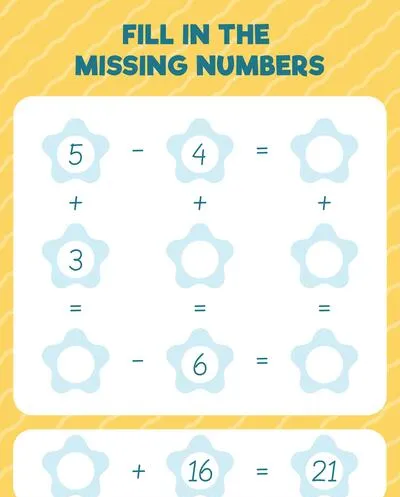 Fill in the missing numbers. Printable maths worksheet practice page. Count and write.