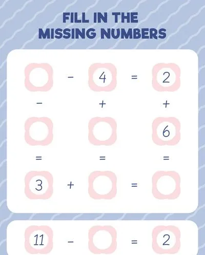 Fill in the missing numbers. Printable maths worksheet practice page. Count and write.