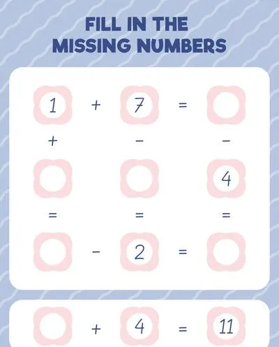 Fill in the missing numbers. Printable maths worksheet practice page. Count and write.