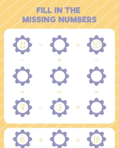 Fill in the missing numbers. Printable maths worksheet practice page. Count and write.