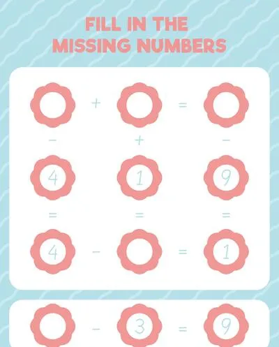 Fill in the missing numbers. Printable maths worksheet practice page. Count and write.