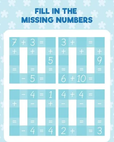 Math worksheet practice print page. Fill in the missing numbers. Count and write.