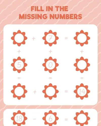 Fill in the missing numbers. Printable maths worksheet practice page. Count and write.