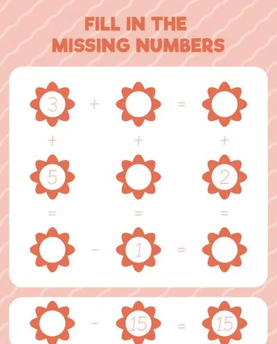 Fill in the missing numbers. Printable maths worksheet practice page. Count and write.