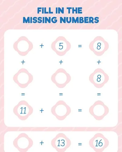 Fill in the missing numbers. Printable maths worksheet practice page. Count and write.