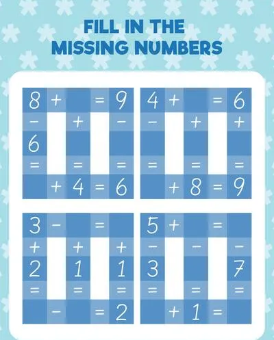 Math worksheet practice print page. Fill in the missing numbers. Count and write.