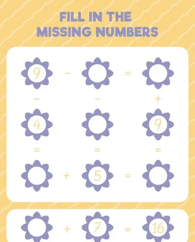 Fill in the missing numbers. Printable maths worksheet practice page. Count and write.