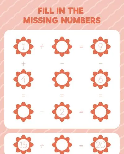 Fill in the missing numbers. Printable maths worksheet practice page. Count and write.