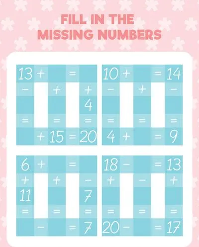 Math worksheet practice print page. Fill in the missing numbers. Count and write.