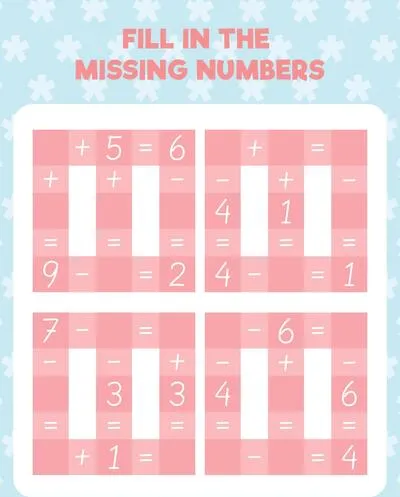 Math worksheet practice print page. Fill in the missing numbers. Count and write.