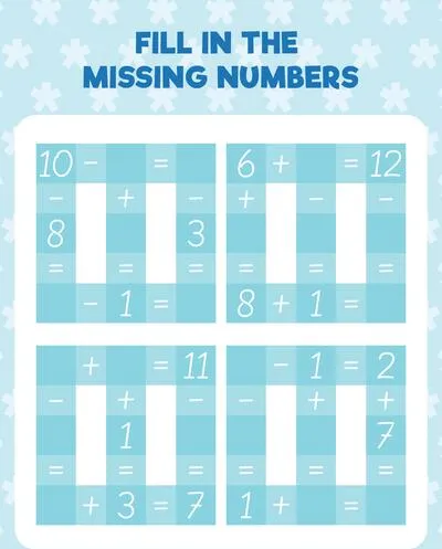 Math worksheet practice print page. Fill in the missing numbers. Count and write.