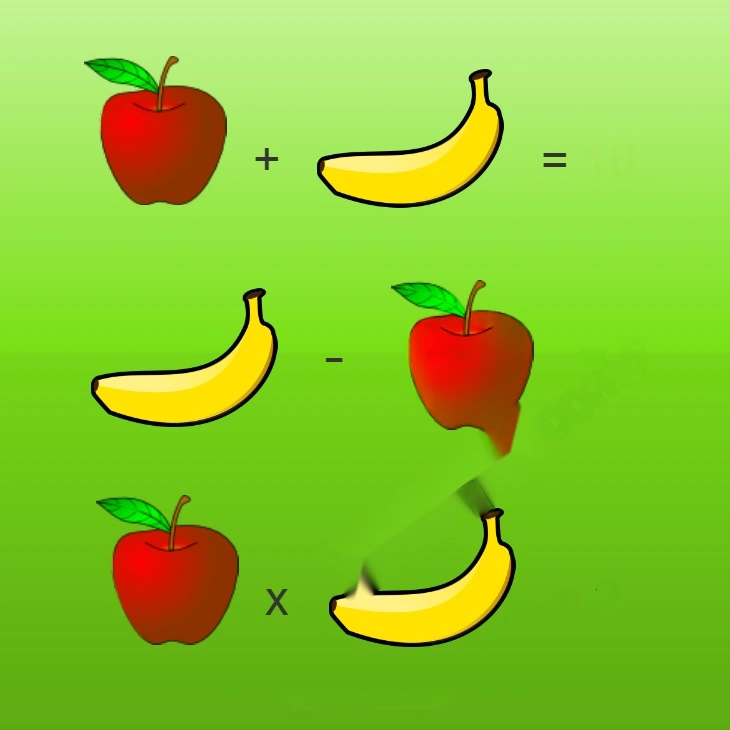 Apple and banana