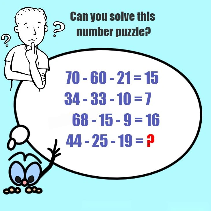Number puzzle with answer