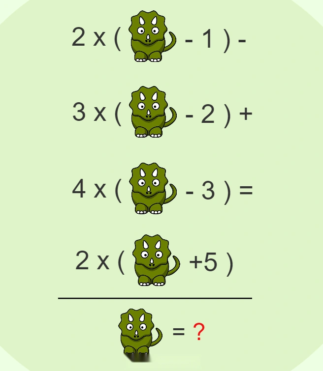 Equation with a triceratops