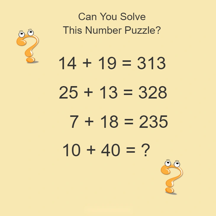 Number puzzle quiz with answer
