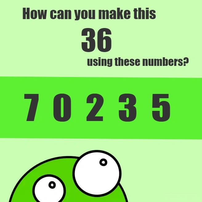 How can you make number 36 using the numbers