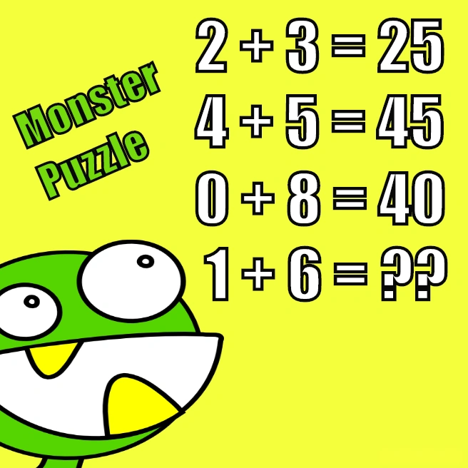 green monster maths puzzle