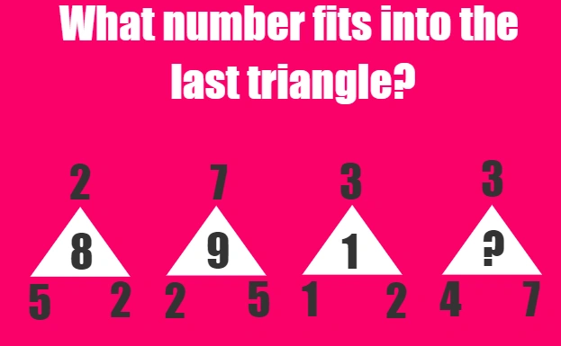 Number in a triangle
