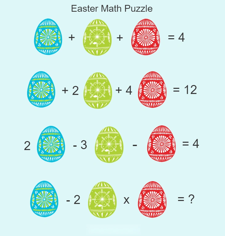Easter Math Puzzle