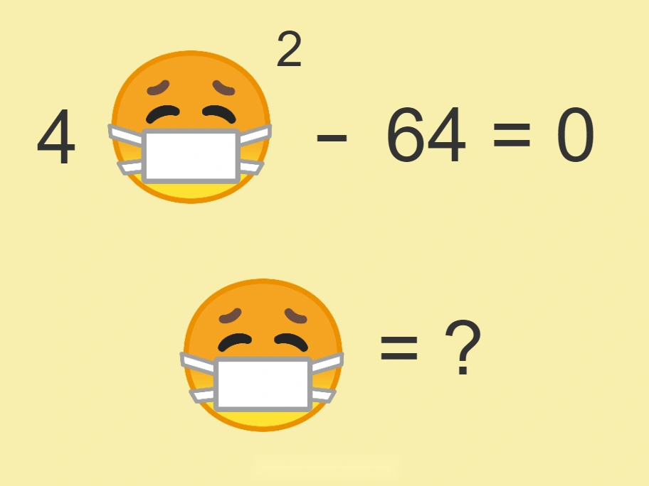 Face mask math puzzle with answer