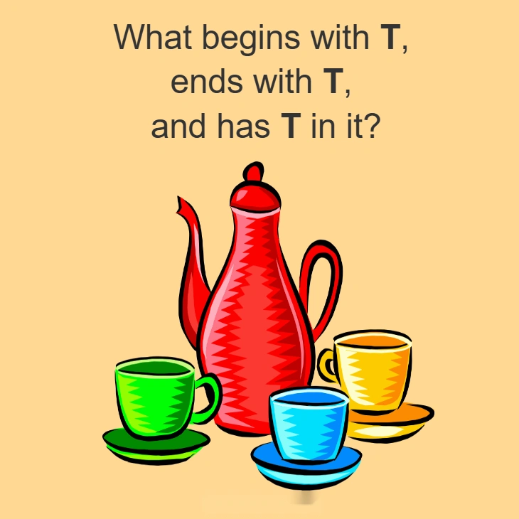 What begins with T, ends with T, and has T in it?