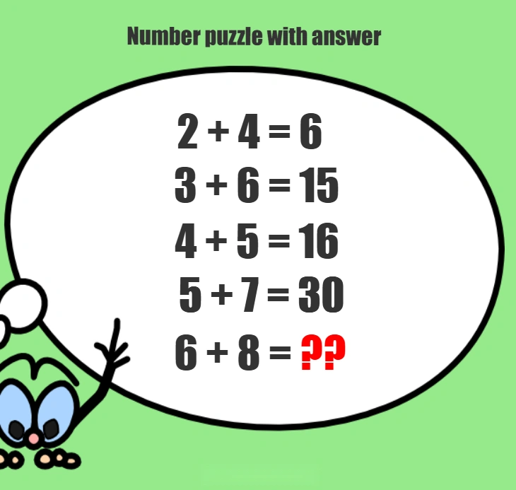 Number puzzle with answer