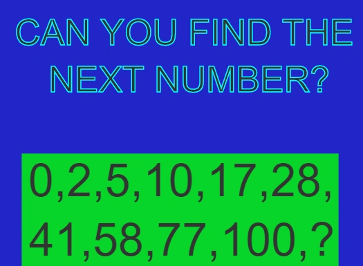 Can you find the next number?