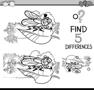task of differences coloring book