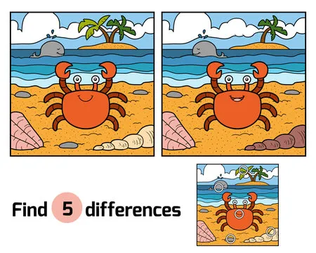 Find differences (crab and background)