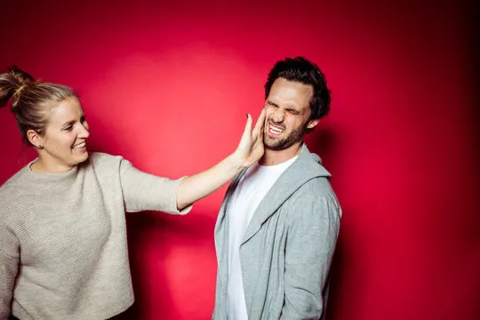 Couple together in Studio having fun