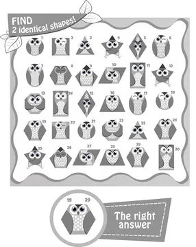 shapes black and white