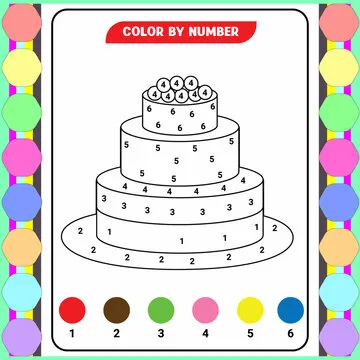 Color by number game for kids. Coloring page with a cute bee. Printable worksheet with solution for school and preschool. Learning numbers activity. Vector illustration