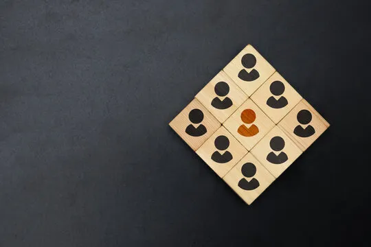 Stand Out From The Crowd, Unique People Concept Wooden Blocks