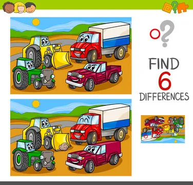 spot the differences with cars and vehicles