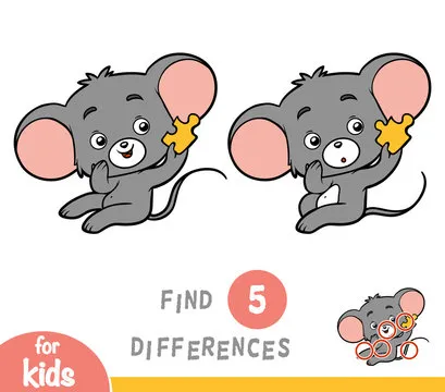 Find differences, education game, Mouse