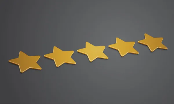 3D star rating or background, vector illustartion
