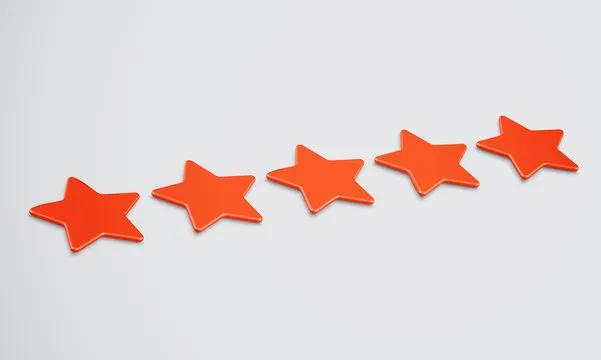 3D star rating or background, vector illustartion