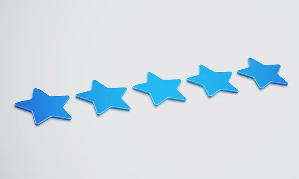 3D star rating or background, vector illustartion